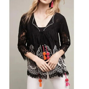 Hemant & Nandita Cara Embroidered Lace Blouse